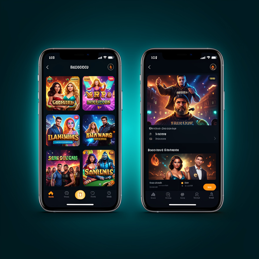 Golisimo Casino mobile App Mockup mit Slot Spielen